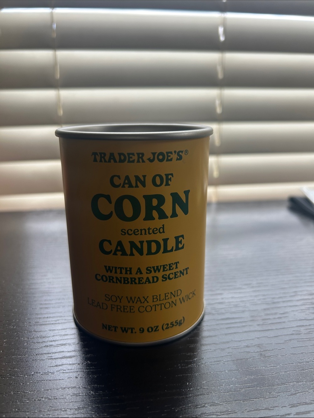 Trader Joe's Can of Corn Scented Candle - Yellow